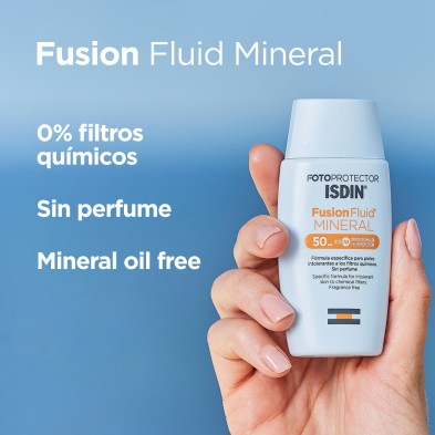 Isdin Fusion Fluid Mineral SPF50 50 ml características
