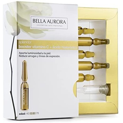 Booster vitamina C + ácido hialurónico 5 ampollas Bella Aurora