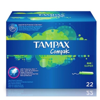 Tampax Compak Super 22 tampones