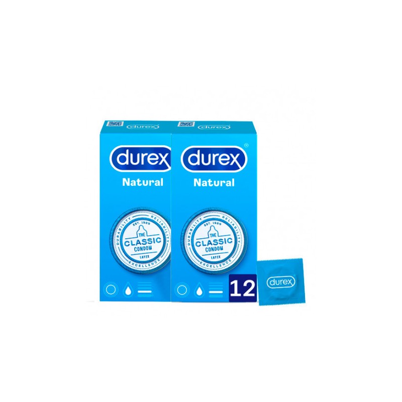Durex Natural Plus duplo 12 unidades