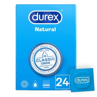 Durex natural 24 unidades preservativos