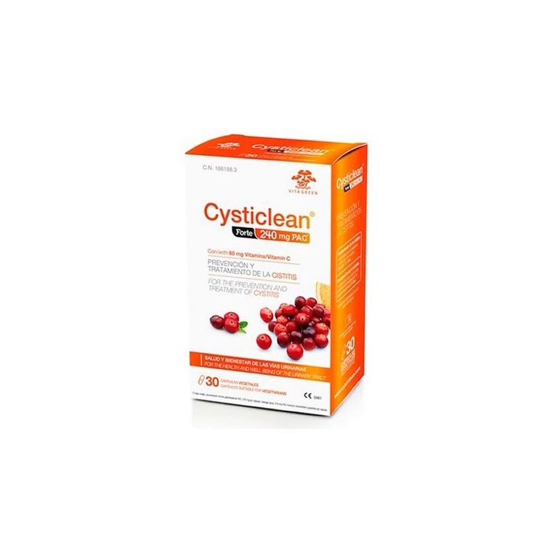 Cysticlean Forte 240 mg PAC + Vit C 60 cápsulas