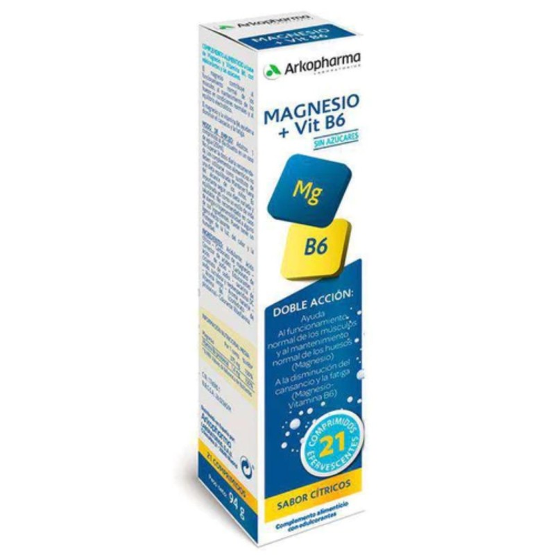 Arkopharma Magnesio y vitamina B6 21 comp efervescente