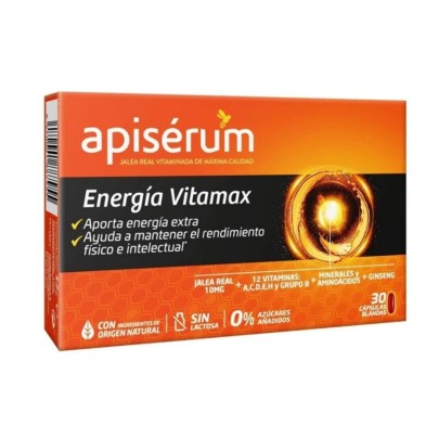 Apisérum Energía Vitamax 30 cápsulas blandas