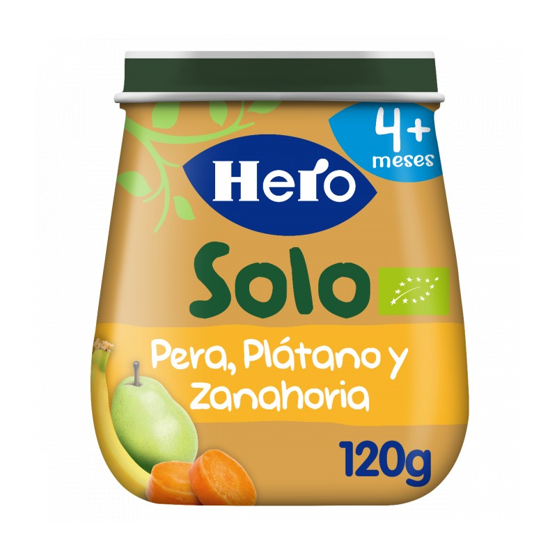 Hero Baby Solo Pera Plátano y Zanahoria 120g
