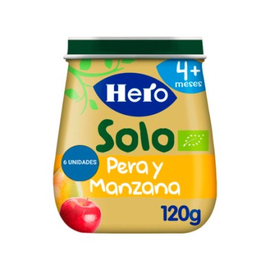 Hero Baby Solo Tarrito Pera y Manzana 120 gr