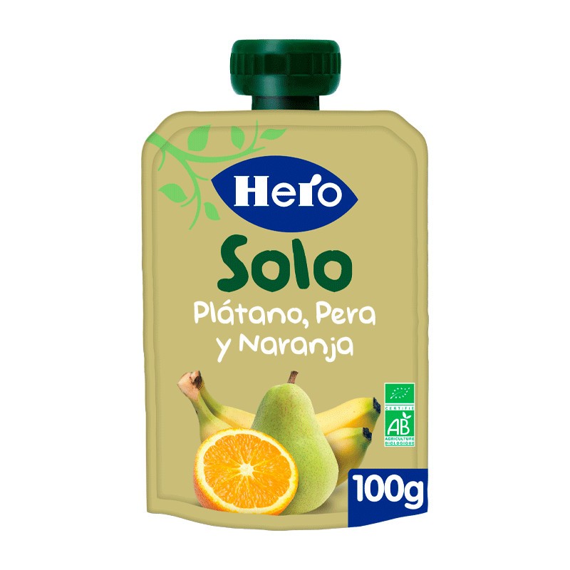 Hero Baby Solo Manzana, Melocotón y Plátano