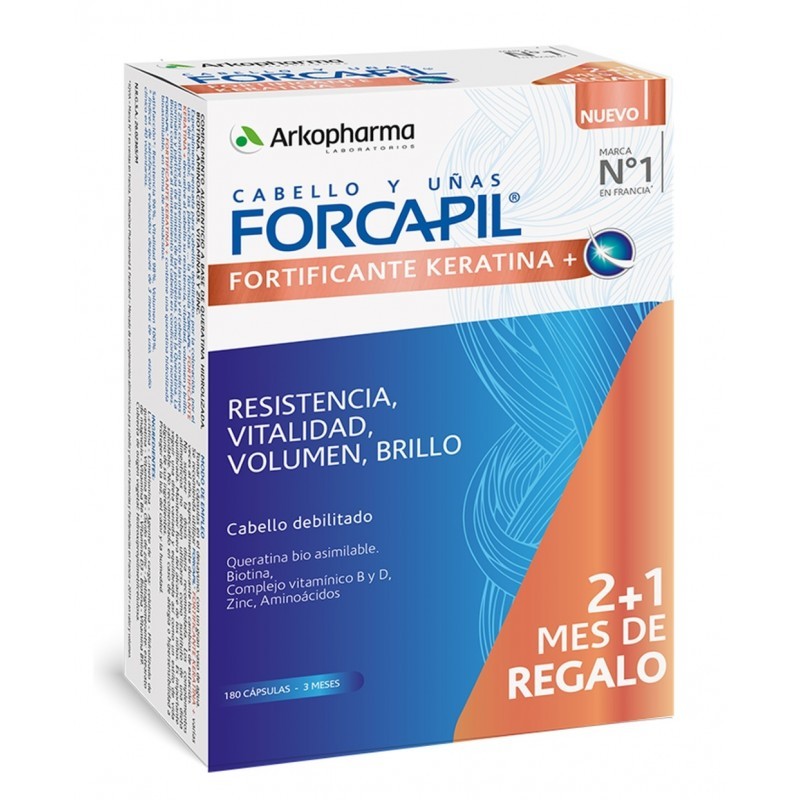 Forcapil Fortificante Keratina 60 cápsulas 2+1